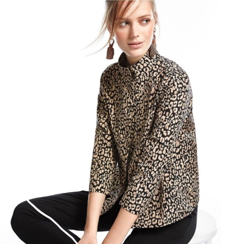 Lafayette 148 New York Vanna Leopard Print Jacket